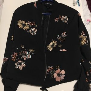 Super retro floral bomber jacket!!
